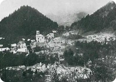 Požgana vas 14. 8.1917